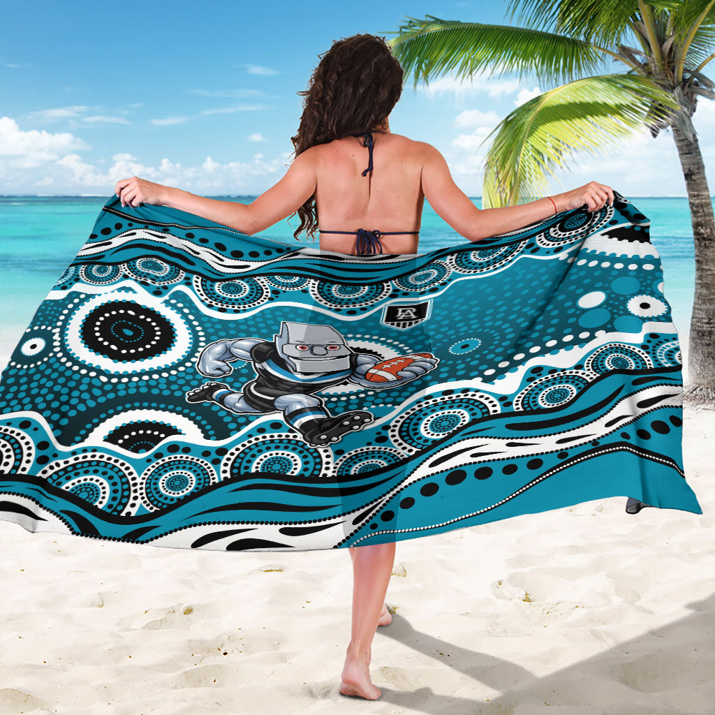 Port Adelaide Power Sarong Aboriginal Dot Pattern - Football Mascot Heritage Pride