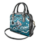 Port Adelaide Power Shoulder Handbag Aboriginal Dot Pattern - Football Mascot Heritage Pride