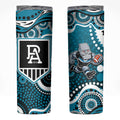 Port Adelaide Power Skinny Tumbler Aboriginal Dot Pattern - Football Mascot Heritage Pride