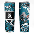 Port Adelaide Power Skinny Tumbler Aboriginal Dot Pattern - Football Mascot Heritage Pride