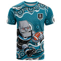 Port Adelaide Power T Shirt Aboriginal Dot Pattern - Football Mascot Heritage Pride