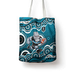 Port Adelaide Power Tote Bag Aboriginal Dot Pattern - Football Mascot Heritage Pride