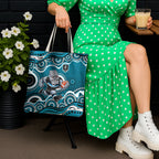 Port Adelaide Power Tote Bag Aboriginal Dot Pattern - Football Mascot Heritage Pride