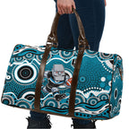 Port Adelaide Power Travel Bag Aboriginal Dot Pattern - Football Mascot Heritage Pride