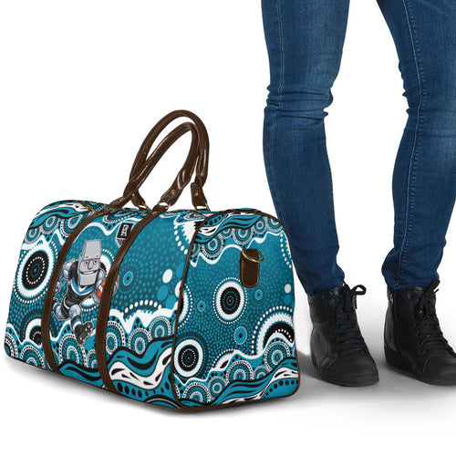 Port Adelaide Power Travel Bag Aboriginal Dot Pattern - Football Mascot Heritage Pride