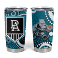 Port Adelaide Power Tumbler Cup Aboriginal Dot Pattern - Football Mascot Heritage Pride