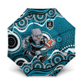 Port Adelaide Power Umbrella Aboriginal Dot Pattern - Football Mascot Heritage Pride