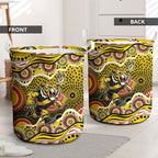 Richmond Tigers Laundry Basket Aboriginal Dot Pattern - Football Mascot Heritage Pride