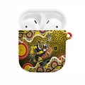 Richmond Tigers AirPods Case Aboriginal Dot Pattern - Football Mascot Heritage Pride