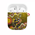 Richmond Tigers AirPods Case Aboriginal Dot Pattern - Football Mascot Heritage Pride