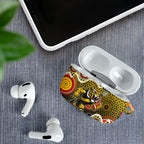 Richmond Tigers AirPods Case Aboriginal Dot Pattern - Football Mascot Heritage Pride