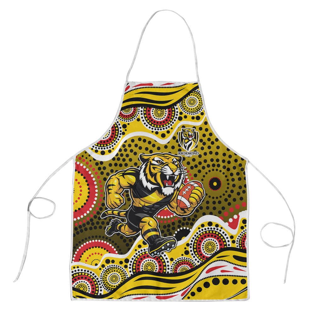 Richmond Tigers Apron Aboriginal Dot Pattern - Football Mascot Heritage Pride