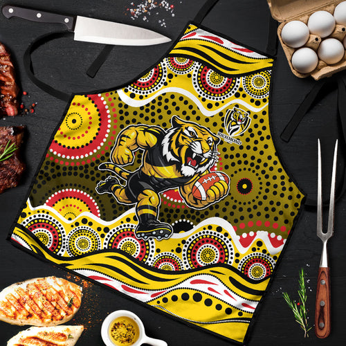Richmond Tigers Apron Aboriginal Dot Pattern - Football Mascot Heritage Pride
