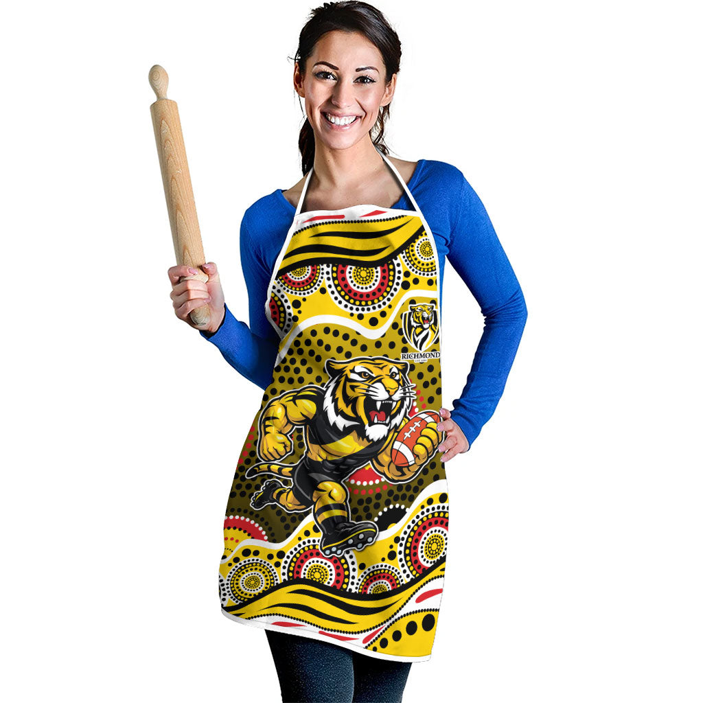 Richmond Tigers Apron Aboriginal Dot Pattern - Football Mascot Heritage Pride
