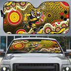 Richmond Tigers Auto Sun Shade Aboriginal Dot Pattern - Football Mascot Heritage Pride