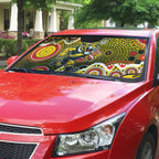 Richmond Tigers Auto Sun Shade Aboriginal Dot Pattern - Football Mascot Heritage Pride