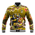 Richmond Tigers Baseball Jacket Aboriginal Dot Pattern - Football Mascot Heritage Pride