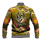 Richmond Tigers Baseball Jacket Aboriginal Dot Pattern - Football Mascot Heritage Pride