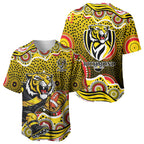 Richmond Tigers Baseball Jersey Aboriginal Dot Pattern - Football Mascot Heritage Pride