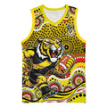 Richmond Tigers Basketball Jersey Aboriginal Dot Pattern - Football Mascot Heritage Pride