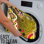 Richmond Tigers Bathroom Set Aboriginal Dot Pattern - Football Mascot Heritage Pride