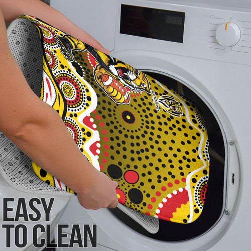 Richmond Tigers Bathroom Set Aboriginal Dot Pattern - Football Mascot Heritage Pride
