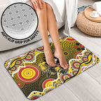 Richmond Tigers Bathroom Set Aboriginal Dot Pattern - Football Mascot Heritage Pride