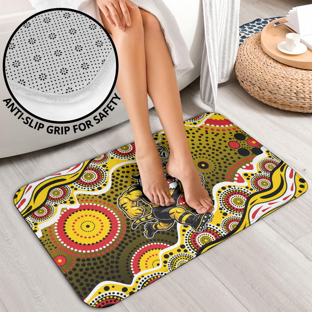 Richmond Tigers Bathroom Set Aboriginal Dot Pattern - Football Mascot Heritage Pride
