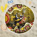 Richmond Tigers Beach Blanket Aboriginal Dot Pattern - Football Mascot Heritage Pride