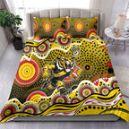 Richmond Tigers Bedding Set Aboriginal Dot Pattern - Football Mascot Heritage Pride