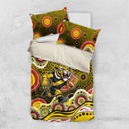 Richmond Tigers Bedding Set Aboriginal Dot Pattern - Football Mascot Heritage Pride