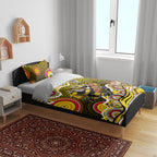 Richmond Tigers Bedding Set Aboriginal Dot Pattern - Football Mascot Heritage Pride