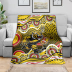 Richmond Tigers Blanket Aboriginal Dot Pattern - Football Mascot Heritage Pride