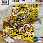 Richmond Tigers Blanket Aboriginal Dot Pattern - Football Mascot Heritage Pride