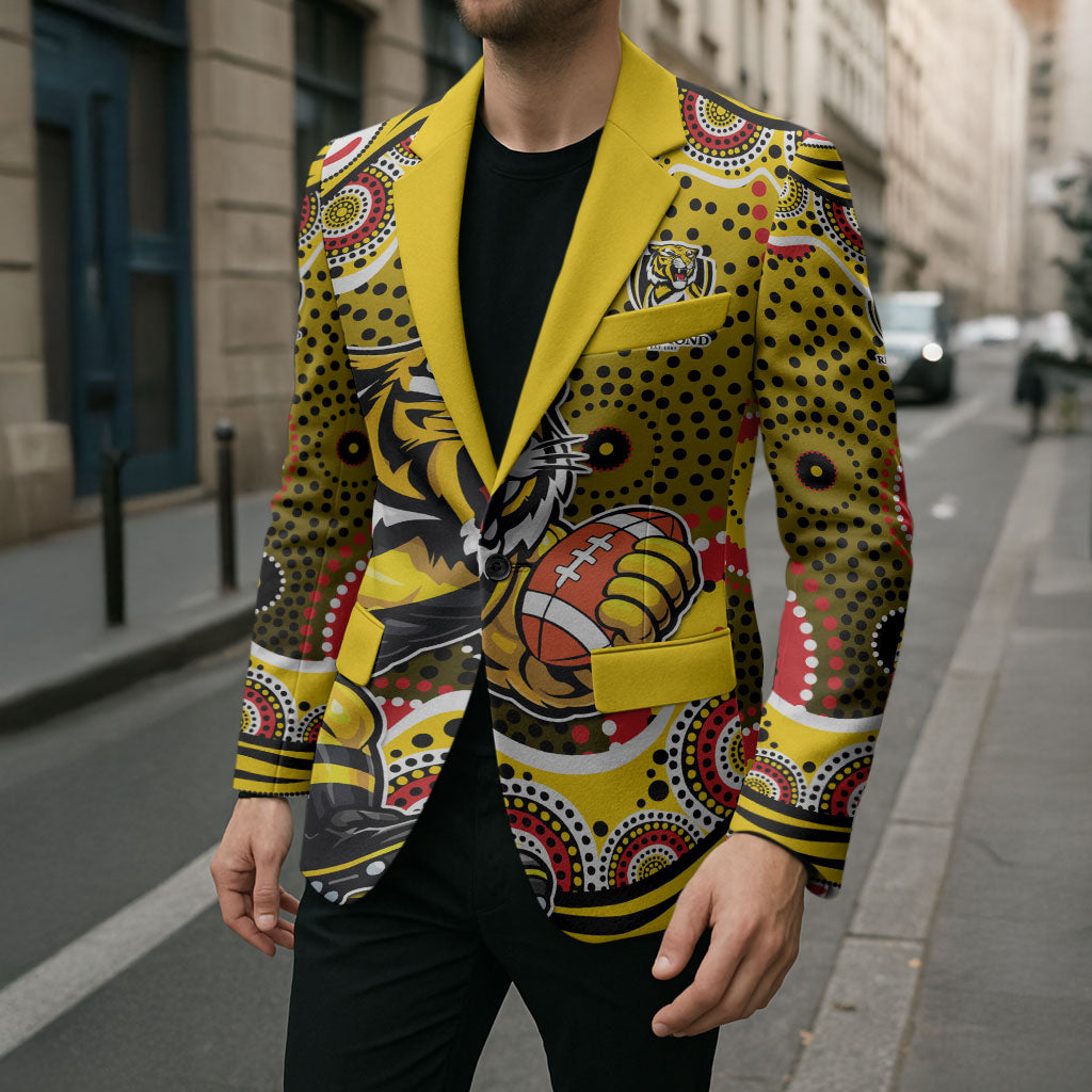 Richmond Tigers Blazer Aboriginal Dot Pattern - Football Mascot Heritage Pride