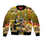 Richmond Tigers Bomber Jacket Aboriginal Dot Pattern - Football Mascot Heritage Pride