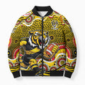 Richmond Tigers Bomber Puffer Jacket Aboriginal Dot Pattern - Football Mascot Heritage Pride