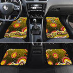 Richmond Tigers Car Mats Aboriginal Dot Pattern - Football Mascot Heritage Pride