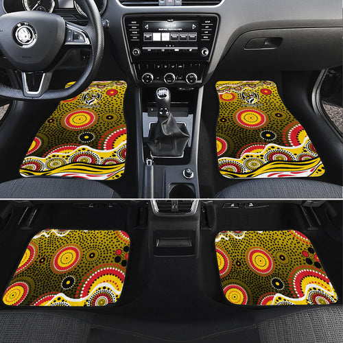 Richmond Tigers Car Mats Aboriginal Dot Pattern - Football Mascot Heritage Pride