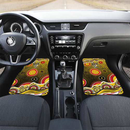 Richmond Tigers Car Mats Aboriginal Dot Pattern - Football Mascot Heritage Pride