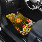 Richmond Tigers Car Mats Aboriginal Dot Pattern - Football Mascot Heritage Pride
