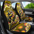 Richmond Tigers Car Seat Cover Aboriginal Dot Pattern - Football Mascot Heritage Pride