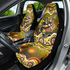 Richmond Tigers Car Seat Cover Aboriginal Dot Pattern - Football Mascot Heritage Pride