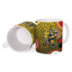 Richmond Tigers Ceramic Mug Aboriginal Dot Pattern - Football Mascot Heritage Pride