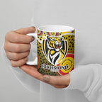 Richmond Tigers Ceramic Mug Aboriginal Dot Pattern - Football Mascot Heritage Pride