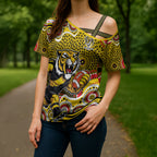 Richmond Tigers Cross Shoulder Shirt Aboriginal Dot Pattern - Football Mascot Heritage Pride