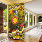 Richmond Tigers Door Cover Aboriginal Dot Pattern - Football Mascot Heritage Pride