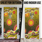 Richmond Tigers Door Cover Aboriginal Dot Pattern - Football Mascot Heritage Pride