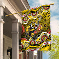 Richmond Tigers Garden Flag Aboriginal Dot Pattern - Football Mascot Heritage Pride