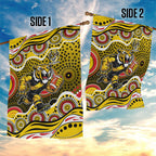 Richmond Tigers Garden Flag Aboriginal Dot Pattern - Football Mascot Heritage Pride